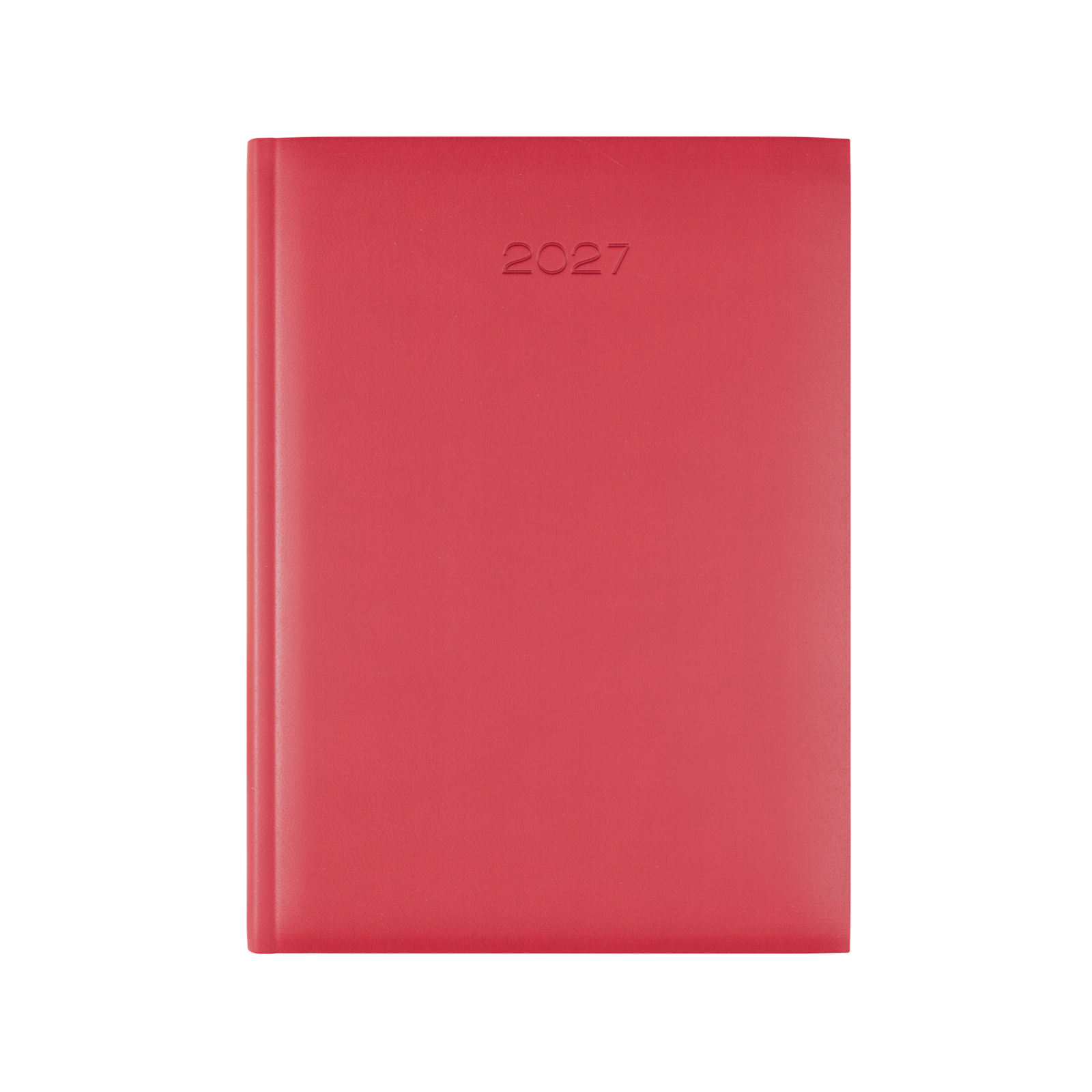 lewes-smoothgrain-a5-desk-diary-day-per-page-red