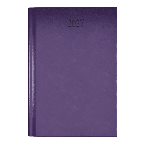 Richmond FineGrain A4 Desk Diary, Day Per Page, Purple
