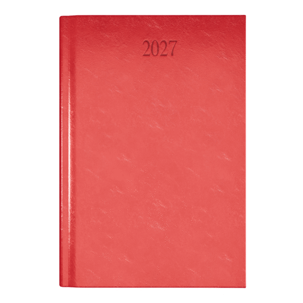 Richmond FineGrain A4 Desk Diary, Day Per Page, Red