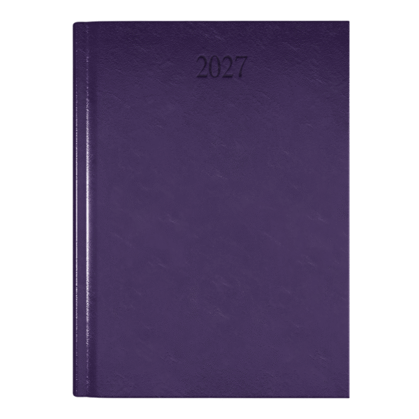 Richmond FineGrain A5 Desk Diary, Week To View, Purple