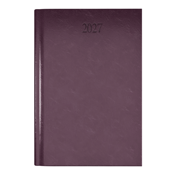 Richmond FineGrain A4 Desk Diary, Day Per Page, Burgundy