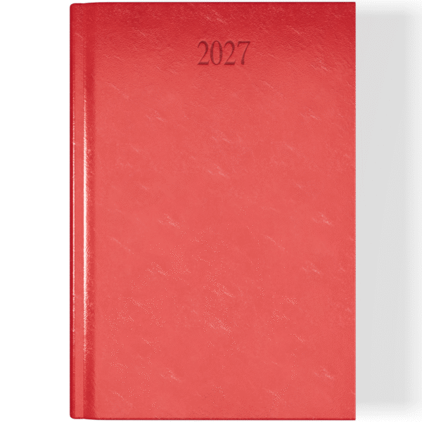 Richmond FineGrain A4 Desk Diary, Day Per Page, Red