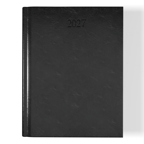 Richmond FineGrain Quarto Desk Diary, Week to View, Black